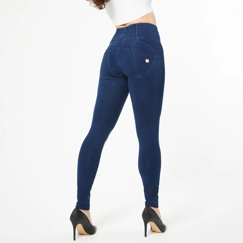 FREDDY $199 WR.UP Denim High Waisted Full Length Blue Dark Wash size 10 Stretch - Picture 2 of 16